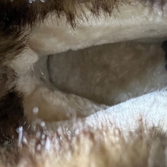 Minnetonka Somerville Womens Brown Suede Ankle Boot Faux Fur Cuff Pom Pom size 8 - Picture 13 of 13